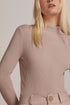 BLUSA TRICÔ GOLA ALTA BEGE